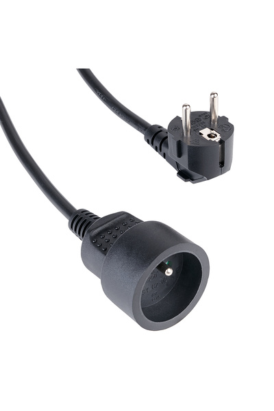 Other Prelungitor cu 1 priză, 2m, cu împământare - Negru