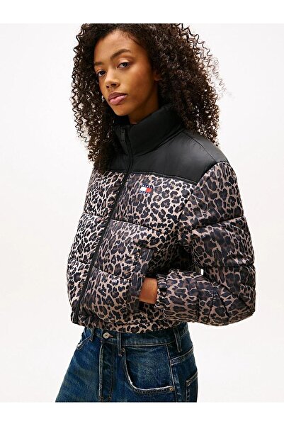 Tommy Hilfiger TJW CROPPED LEOPARD PUFFER