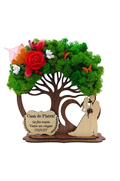 OEM Copac decorativ din lemn cu licheni pentru Nunta "Casa de piatra!" – Cado...