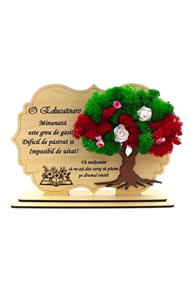 OEM Decoratiune tablou cu licheni, cadou personalizat cu mesaj pentru Educato...
