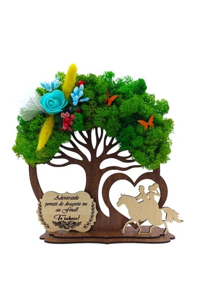 OEM Copac decorativ din lemn cu licheni pentru Sotie/Prietena " Adevaratele P...