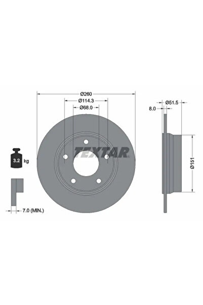 TEXTAR Disc Frana Nissan (Dfac) Sylphy Renault Arkana 1