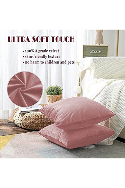 Kunzita Home Luxury Velvet Decorative Pillow Set - 45x45 cm