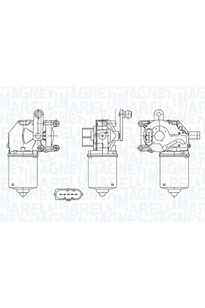 MAGNETI MARELLI Motor Stergator Fata Ford Fiesta 5/Fiesta 6 Van/Fusion