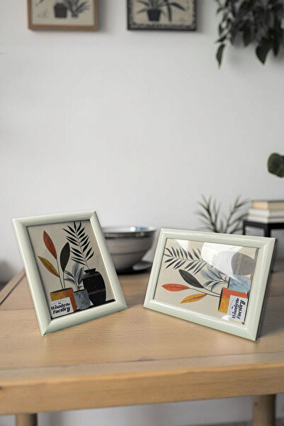 Wooden Factory 9 Pieces White Frame Set – 15X21 (A5) Wall Decor and Standing Photo Frame