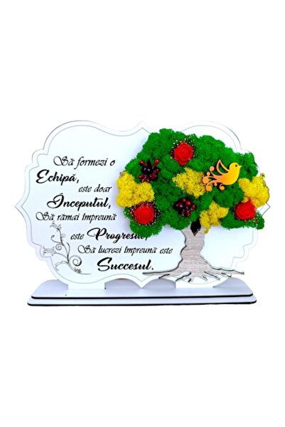 OEM Tablou copac cu licheni stabilizati, personalizat cu mesaj standard pentr...