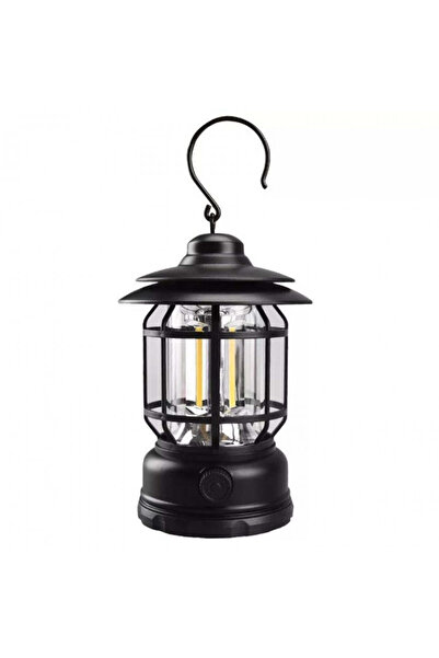 vivimall Portable Camping Lamp, Vintage Lantern With Hook, Abs, 21 Cob Led Lighting, Adjustable Intensity