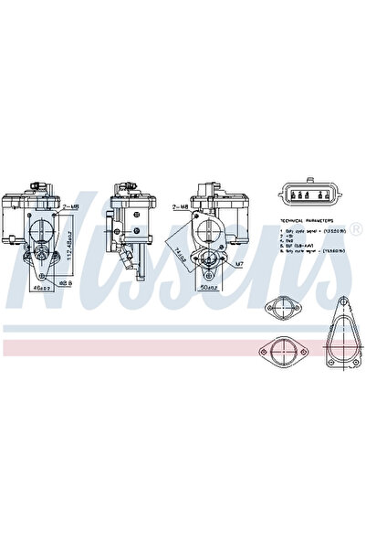 Nissens Supapa Egr Renault Laguna 2/Megane 2/Scenic 2 Suzuki Grand Vitara 2