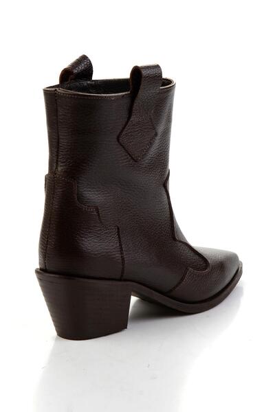 Bambi Kahve Hakiki Deri Kadın Bot & Bootie K02140000303