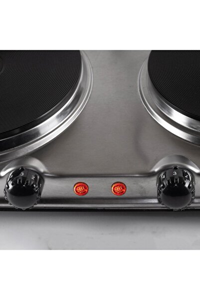 Home Portable Double Hotplate, Stainless, 1500w 1000w