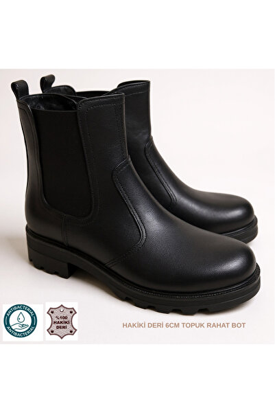 SHOUGO Εσωτερικά και εξωτερικά γνήσιες δερμάτινες μπότες με φερμουάρ που φορι...