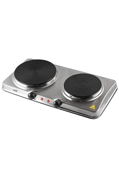Home Portable Double Hotplate, Stainless, 1500w 1000w