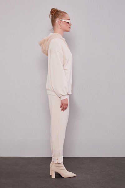 Levidor Cream Plush Hat Double Set