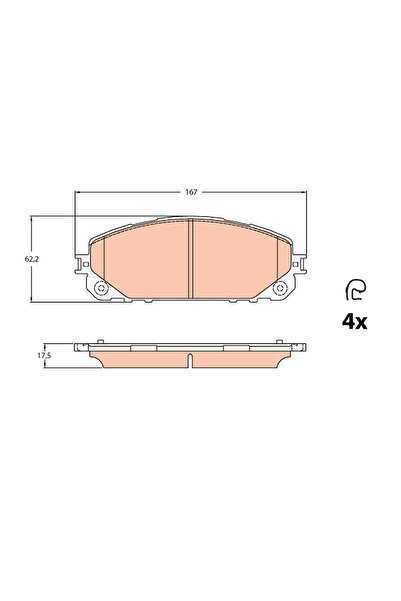 TRW Set Placute Frana Frana Disc Jeep Cherokee