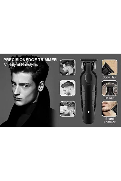 Kemei Aparat de tuns Kemei, GAPP 0mm, Trimmer profesional, fara fir KM-2299, Negru
