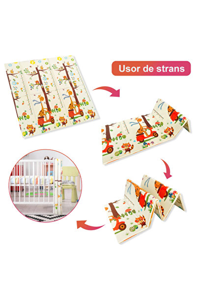 RCO XXL foldable play mat, 200 x 180 x 1 CM, made of EVA foam, non-slip and thermal, with 2 sides