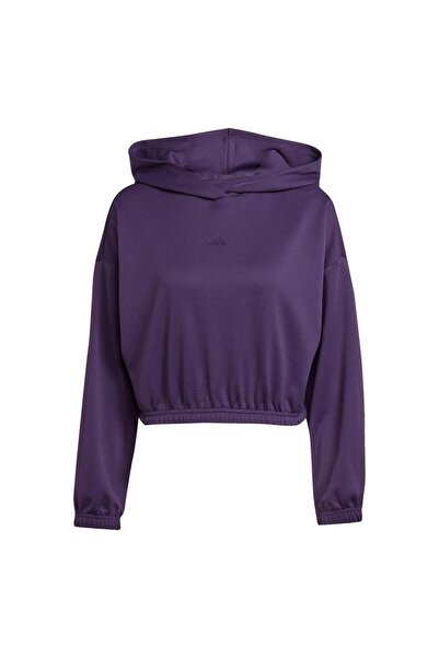 adidas Women's Purple Sweatshirt Mo Cover-Up Jy2667