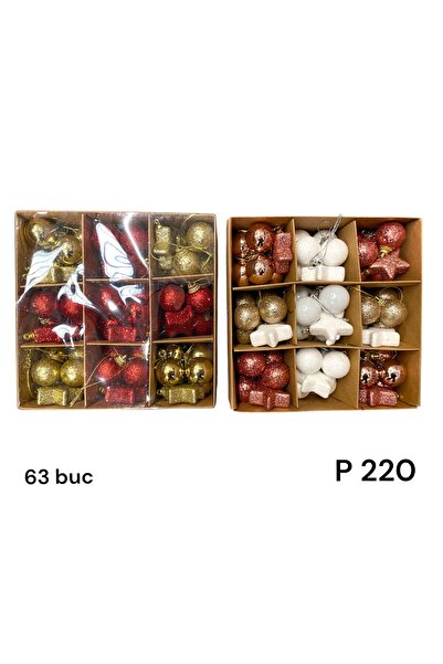 KIERA Set 63 Globuri de craciun