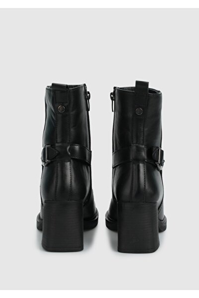 Provoq Black Leather Women's Boots
