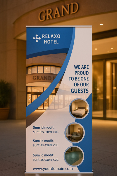 çokaş Firmanıza Özel 85x200 cm Baskılı Roll Up Banner Reklam Standı