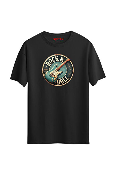 Eastek تي شيرت مطبوع بتصميم روك آند رول، تي شيرت رجالي، تي شيرت نسائي، تي شير...
