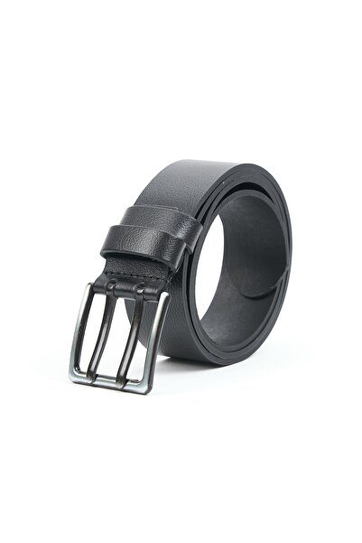 Deri Company Men's Black Leather Belt 112549