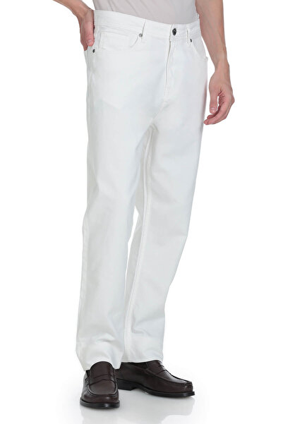 Hatemoğlu White Regular Fit 5 Pocket 100% Cotton Jeans
