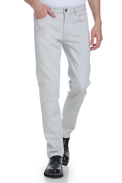 Hatemoğlu Gray Slim Fit 5 Pocket Cotton Canvas Pants