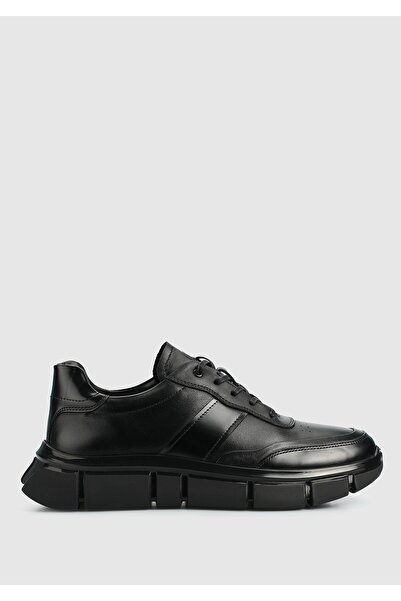 Provoq Μαύρο Δερμάτινο Ανδρικό Sneaker