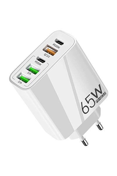 Timebox Încărcător de rețea cu 5 porturi, 65W, încărcare rapidă, 3 x USB 2.0,...