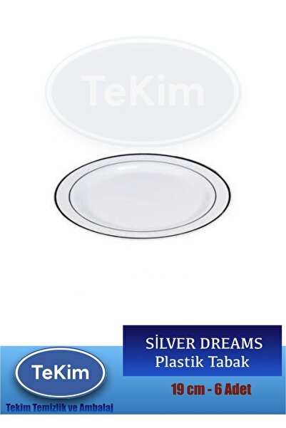 tekim temizlik ve ambalaj Mika Tabak Silver Yaldızlı Sunum Tabakları Sert Pla...