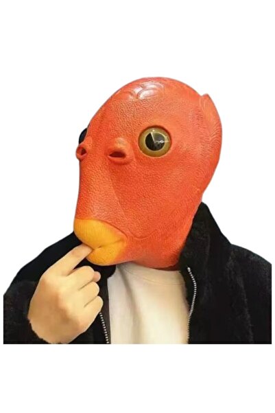OEM Fish Head Mask, Latex, Red
