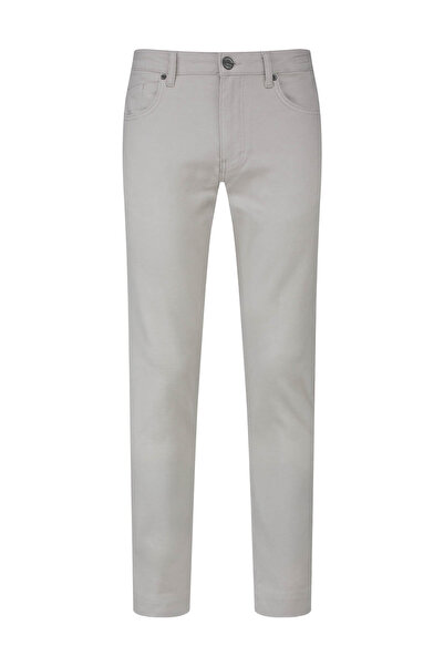 Hatemoğlu Ecru Relaxed Fit 5 Pocket Canvas Pants