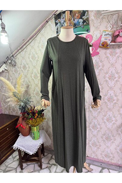 SENTEX χειμερινό γυναικείο φόρεμα με μακριά μανίκια και τσέπες