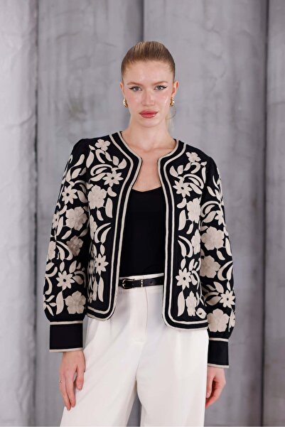 Pulli Collection Nakış işleme Tasarım Astarlı Ceket