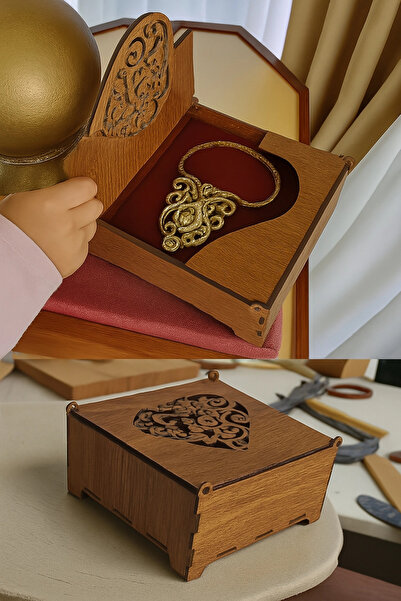AbbasShop Wooden Jewelry Box Jewelry Prayer Beads Organizer Box 15X15X7 cm