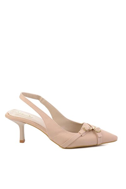 Bambi Mat Nude Kadın Klasik Topuklu Ayakkabı K01473010638