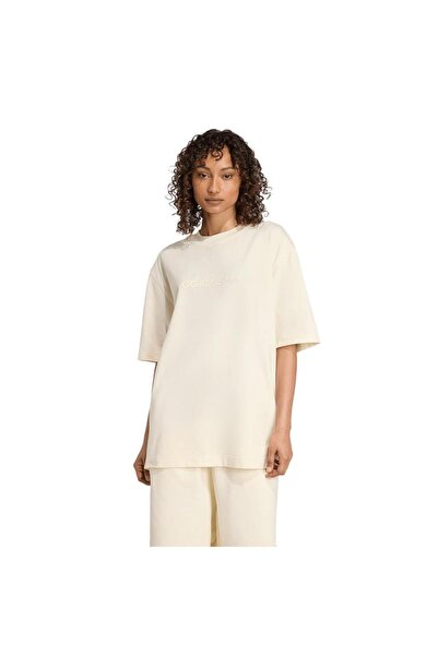 adidas Women's White T-Shirt Ess Lin Tee Os Jw3539