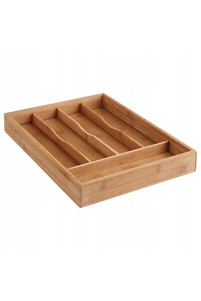 RADIONAT , 5Five cutlery organizer made of Bamboo and MDF with 5 compartments...