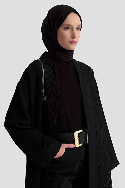 Armine TREND Zebra Patterned Relaxed Fit Pocket Cardigan 25Kt522