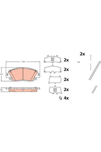 TRW Set Placute Frana Frana Disc Lexus Es/Ux Toyota Camry/Rav 4 5
