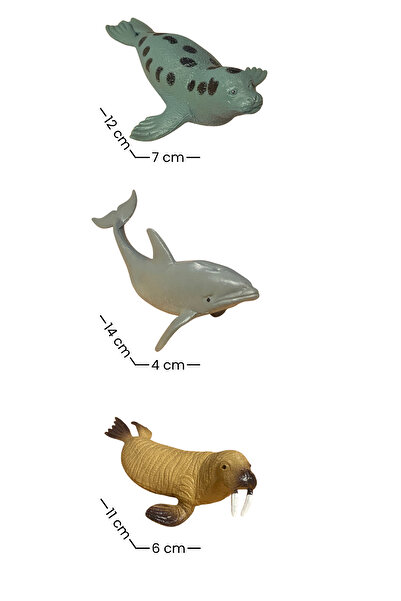 TUENGİ STORE 12 Parça Gerçekçi Deniz Ve Okyanus Canlıları Oyuncak Dev Boy Hayvan Seti