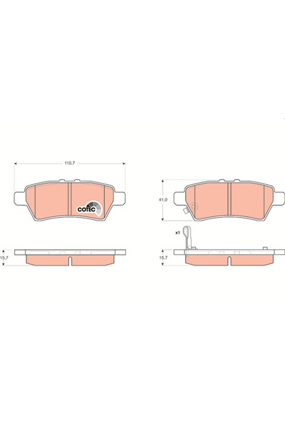 TRW Set Placute Frana Frana Disc Nissan Navara NP300/Pathfinder 3