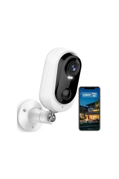 Taggo Cameră de supraveghere WiFi cu alimentare solară, 4MP, WISTINO, detectare mișcare, rezistentă la intemperii