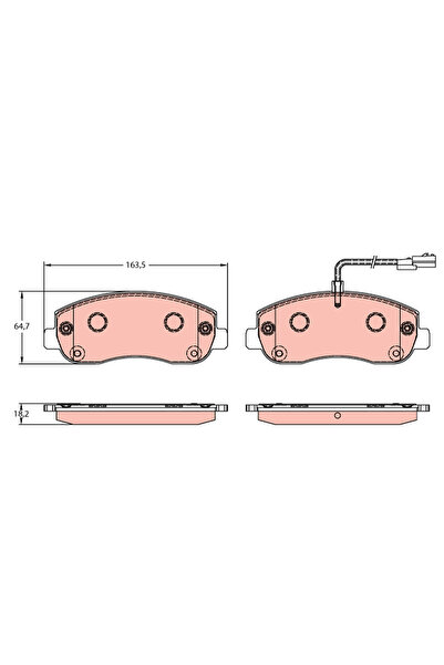 TRW Set Placute Frana Frana Disc Nissan NV400 Bus/NV400 Caroserie/NV400 Platou