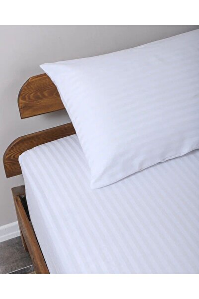 Marlenka Home Tex Marlenka Striped Satin Fitted Sheet Set with Pillow Cushion...