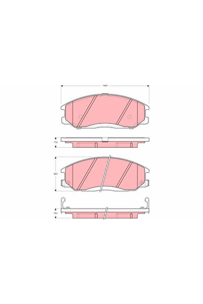 TRW Set Placute Frana Frana Disc Hyundai Santa Fe 1/Terracan/Xg Ssangyong Act...