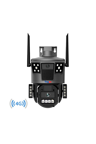 Taggo Cameră de supraveghere 4G cu cartelă SIM, vedere nocturnă, impermeabilă IP66