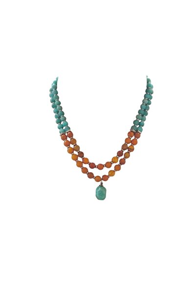 elinasaccessories Turuncu akik apetite kolye doğaltas kolye değerli tas kolye