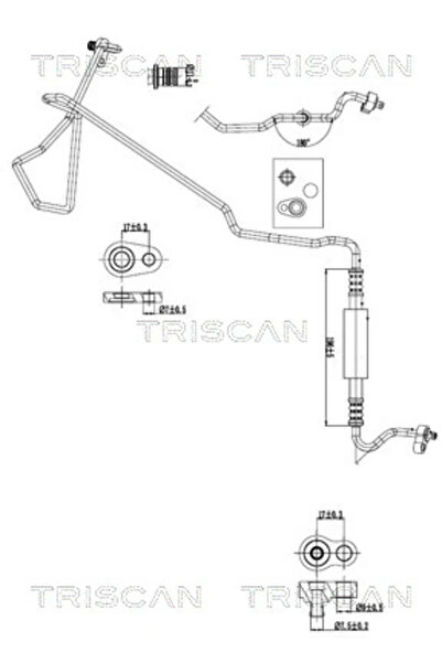 TRISCAN Conducta Presiune Variabila Aer Conditionat Ford Fiesta 6